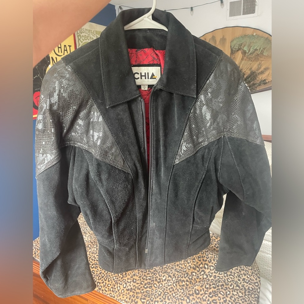Stunning, real leather, 80s jacket